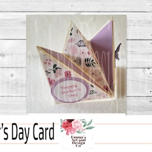 Arquivo Svg do Dia das Mães, arquivo de corte Svg do Dia das Mães 3D, cartão dobrável com seta de 3 picos, arquivo SVG para Cricut, cartão Svg do Dia das Mães 3D, modelo de cartão