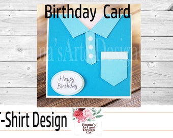 Happy Birthday Card SVG,  Birthday svg, Happy Birthday svg, Birthday Card svg, Birthday Cut File, Birthday Card for Cricut Svg, T-Shirt SVG