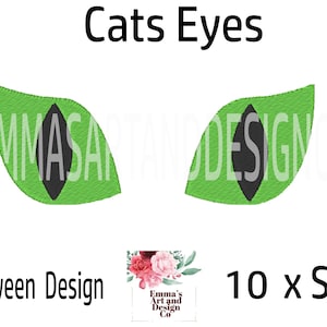 Cat Eyes Embroidery Design,  Halloween Cat Eyes Embroidery, Halloween Embroidery Design, Eye Design, 10 Sizes, Halloween Cat, Cat Face, Face