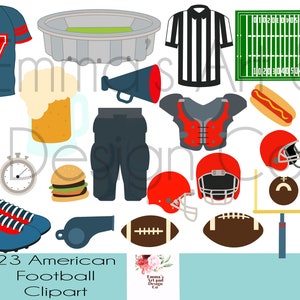American Football Digital Stamps, Football PNG  Clipart, American Football Clipart Image’s, Digital Clipart, American Football Graphics