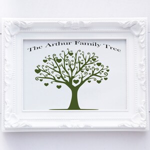 Hearts Family Tree SVG JPG Pdf PNG Template. Print at Home. Digital ...