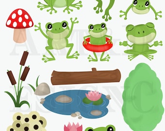 Frog Clipart, Frog PNG  Clipart, Frog Clipart Image’s, Digital Clipart, Frog Illustrations, Toad Clipart, Amphibian PNG File, Frog Graphics