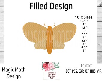 Moth Embroidery Design, Halloween Machine Embroidery, Mystic Machine Embroidery, Insect Machine Embroidery, Dark Magic Design 10 Sizes