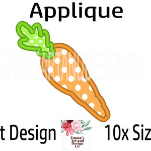 Carrot Machine Embroidery Design, Machine Embroidery Carrot, Applique Carrot, Vegetable Machine Embroidery, Vegetarian Design, 10xSizes