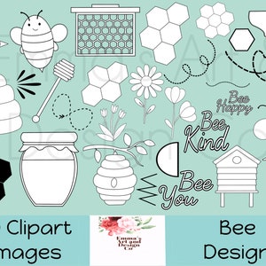 Bee digitale postzegels, Bee PNG clipart, Bee clipart afbeeldingen, digitale clipart, hommel illustratie, honing clipart, honing PNG, Bee graphics