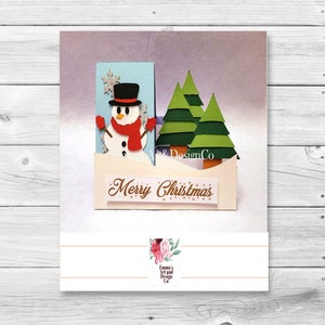 Kerstkaart SVG, kerstkaartsjabloon, wenskaart SVG, kaartsjabloon SVG, kerstkaart voor Cricut, Svg-bestanden voor Cricut-Step Card
