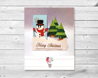 Christmas Card SVG, Christmas Card Template, Greeting Card SVG, Card Template svg, Christmas Card for Cricut, Svg Files for Cricut-Step Card