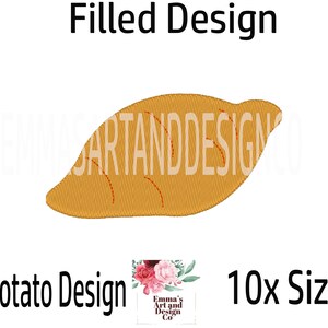 Sweet Potato Machine Embroidery Design, Machine Embroidery Sweet Potato, Yam Design, Vegetable Machine Embroidery, Yam Embroidery, 10xSizes
