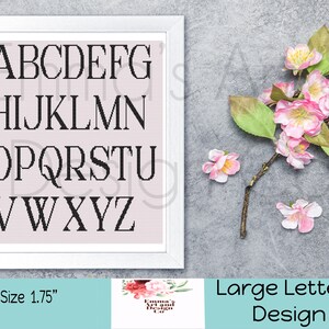 Large Alphabet Cross Stitch Pattern, Modern Cross-stitch Pattern, Cross ...