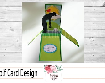 Father's Day Card Svg, New Dad Card Svg, Dad Svg Card, Birthday Svg Card, Golf Svg, Father's Svg Card, Granddad Svg, Pops SVG Card, 3d Golf