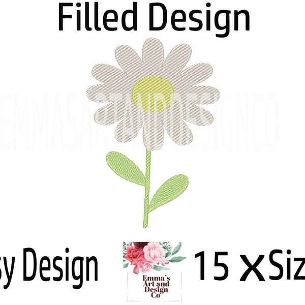 Daisy Machine Embroidery Design,  Machine Embroidery Daisy Design, Daisy Design, Flower Machine Embroidery, Machine Embroidery Flower Design