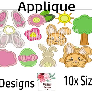 Ostern Maschinenstickerei, Maschinenstickerei Ostern, Stickerei Ostern Design, süße Ostern Stickdatei, Häschen, 11 x Designs