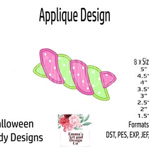 Marshmallow Embroidery Design, Halloween Machine Embroidery, Halloween Candy Machine Embroidery, Spooky Embroidery, Halloween Sweets 8 Sizes