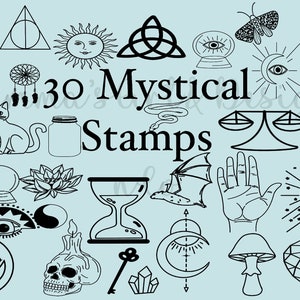 30 Procreate  Mystical  Stamps, Procreate Brushes, Procreate Brush Set, Brushes for IPad,Art