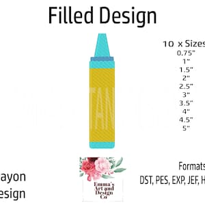 Desenho de bordado com giz de cera, bordado à máquina com lápis, bordado à máquina com giz de cera para colorir, desenho de bordado com giz de cera escolar, Mini, 10 tamanhos