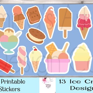 IJs digitale plannerstickers, voorgesneden digitale stickers voor Goodnotes, stickers voor ijslollyfeestje organiseren, stickers bevroren dessert