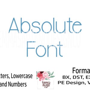 Sans Serif Font Machine Embroidery Font , Machine Embroidery Design , Bold BX Font, 4 Sizes, Absolute Font, Block Font, Modern Serif Font