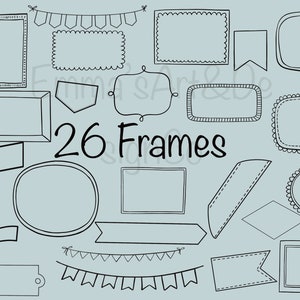 26 Frame Procreate Brushes, Procreate Stamps, Procreate Brush, Procreate Brush Set, Brushes for IPad, Stamp Bundle, Procreate PaletteArt