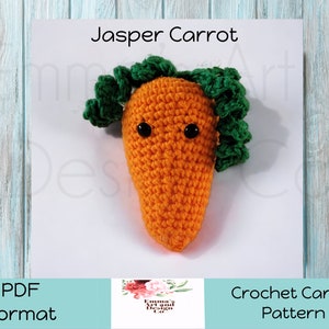 Crochet Pattern, Puffy Carrot, Crochet Carrot, Crochet Christmas Decor, Crochet Vegetable Pattern, Crochet Christmas Decor, Amigurumi Carrot