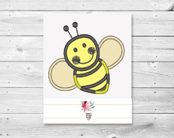 Bumblebee Applique, Machine Embroidery, Bee Embroidery Design, Embroidery Pattern, Embroidery File, Machine Applique, Embroidery Design