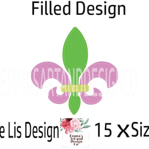 Fleur De Lis Machine Embroidery Design, Mardi Gras Machine Embroidery Design, Mardi Gras Fleur-De-Lis Design, Fleur De Lis Design, 15xSizes
