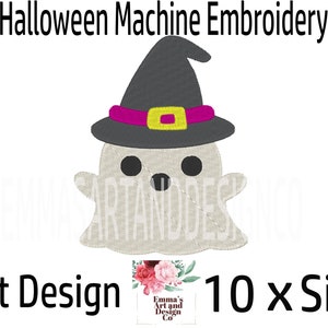 Spooky Halloween Embroidery Pattern, Ghost Embroidery Machine Pattern, Halloween Ghost Machine Embroidery Designs, 10 x Sizes, Ghost Design