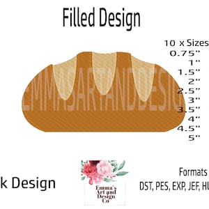 Loaf Of Bread - Machine Embroidery Design, Embroidery Designs, Machine Embroidery, Embroidery Patterns, Embroidery Files, 10 x Sizes Easter