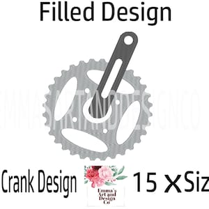 Machine Embroidery Design, Embroidery Designs, Embroidery, Embroidery Patterns, Embroidery File, Bicycle Crank, Cycle Crank, Bike Crank