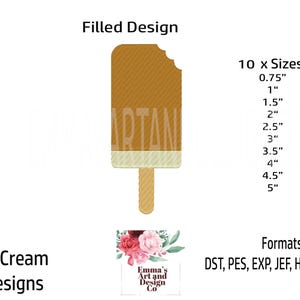 Ice Cream Embroidery Design, Cone Machine Embroidery, Ice Cream Cone Machine Embroidery, BBQ Machine Embroidery, Mini Designs 10 Sizes