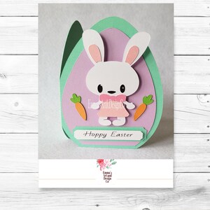 Modèle de carte SVG Joyeuses Pâques, Pâques couper fichier pour Cricut, modèle SVG Joyeuses Pâques, carte de Pâques houblonnée couper fichier, Pâques SVG, carte de Pâques