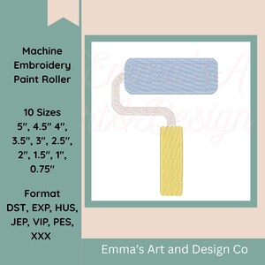 Machine Embroidery Paint Roller Design, Digital Download, DIY Painter, Contractor, Home Decor Gift Pattern