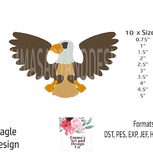 4th of July Embroidery Design, Eagle Machine Embroidery, American Eagle Machine Embroidery, Bird Machine Embroidery, Bald Eagle 10 Sizes