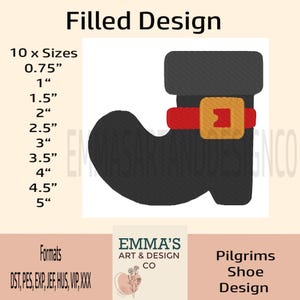 Thanksgiving Machine Embroidery Design, Fall Turkey Harvest Stitch Pattern, Autumn Holiday Embroidery File, Pilgrims Shoe Machine Embroidery