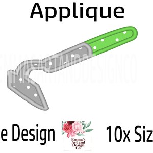 Machine Embroidery Design, Embroidery Designs, Embroidery, Embroidery Pattern, Embroidery Files, Garden Hoe Applique Design, Hoe Pattern