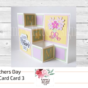 Mothers Day Card SVG, Mothers Day Card Template, Greeting Card SVG, Card Template svg, Card for Cricut Svg Files for Cricut, 3D Card, 3D SVG