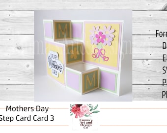 Mothers Day Card SVG, Mothers Day Card Template, Greeting Card SVG, Card Template svg, Card for Cricut Svg Files for Cricut, 3D Card, 3D SVG