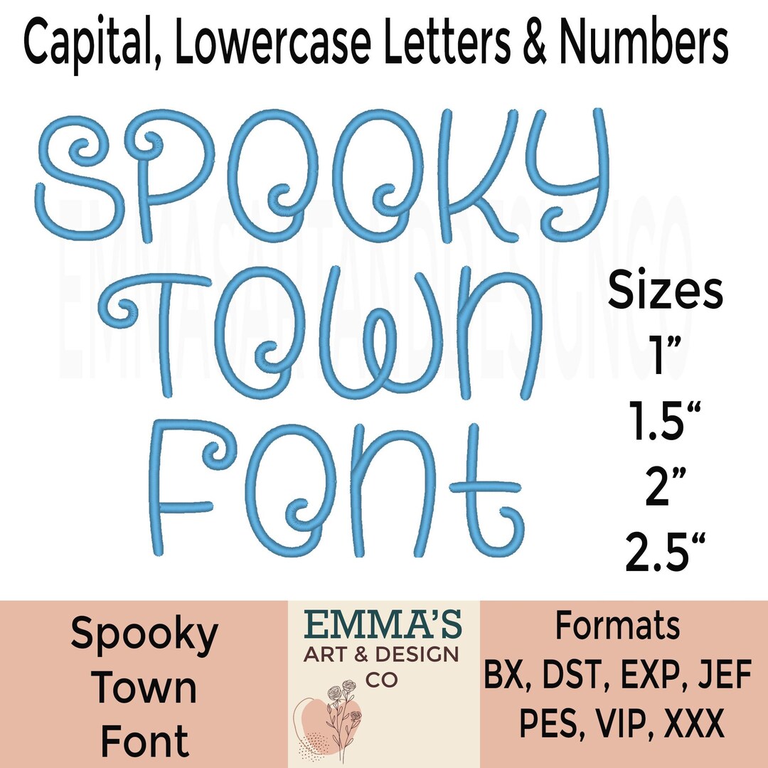 Town In Cursive Script Machine Embroidery Font , Machine Embroidery Design , Cursive BX ...