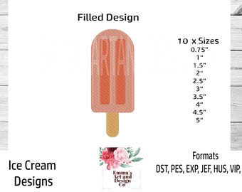 Ice Cream Embroidery Design, Cone Machine Embroidery, Ice Cream Cone Machine Embroidery, BBQ Machine Embroidery, Mini Designs 10 Sizes