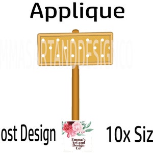 Machine Embroidery Design, Embroidery Designs, Embroidery, Embroidery Pattern, Embroidery Files, Signpost Pattern, Signpost Applique Design