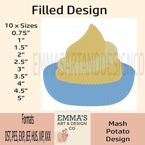 Thanksgiving Machine Embroidery Design, Fall Turkey Harvest Stitch Pattern, Autumn Holiday Embroidery File, Mash Potato Design, Potato File