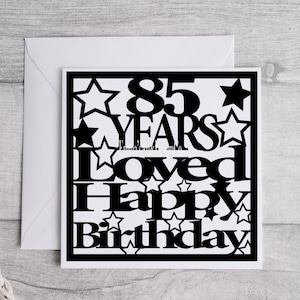 Happy Birthday 85th Card SVG, Happy 85th Birthday svg, Happy Birthday svg, Birthday Card svg, Birthday Cut File, Birthday Card for CricutSvg