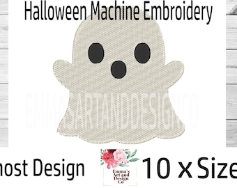 Spooky Halloween Embroidery Pattern, Ghost Embroidery Machine Pattern, Halloween Ghost Machine Embroidery Designs, 10 x Sizes, Ghost Design