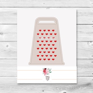 Cheese Grater Machine Embroidery Design (pes, dst, jef, exp, xxx, vip, hus, vp3)