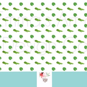 Digital Paper, Printable, Clipart, Cute Frog Scrapbooking, Digital ...