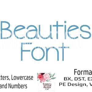 Sans Serif Font Machine Embroidery Font , Machine Embroidery Design, Sans Serif BX Font, 4 Sizes, Beaties Font, Block Font Modern Sans Serif