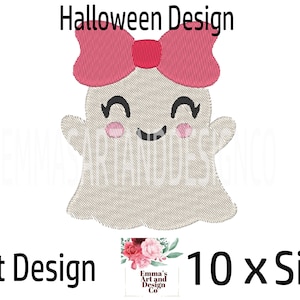 Spooky Halloween Embroidery Pattern, Ghost Embroidery Machine Pattern, Halloween Ghost Machine Embroidery Designs, 10 x Sizes, Ghost Design