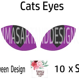 Cat Eyes Embroidery Design,  Halloween Cat Eyes Embroidery, Halloween Embroidery Design, Eye Design, 10 Sizes, Halloween Cat, Cat Face, Face