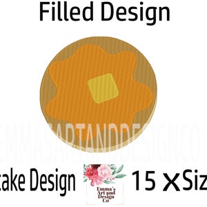 Pancake Machine Embroidery Design, Pancake Embroidery Design, Food Design, Breakfast Food, Breakfast Pattern, Fast Food Design, 15 x Sizes