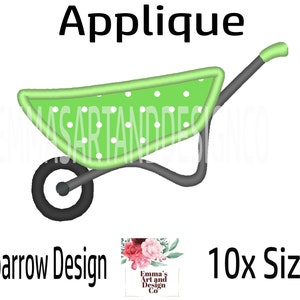 Machineborduurontwerp, borduurontwerpen, borduurwerk, borduurpatroon, borduurbestanden, kruiwagen applique, kruiwagenpatroon
