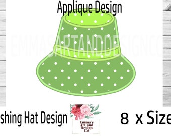 Fishing Hat Machine Embroidery Design, Fishing Hat Embroidery Designs, Embroidery, Embroidery Pattern, Embroidery File, Fishing Hat Applique